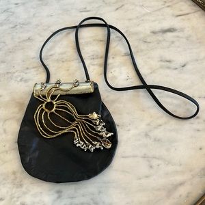 Vintage cross body bag by COPA COLLECTION BRAZIL- metal work design-